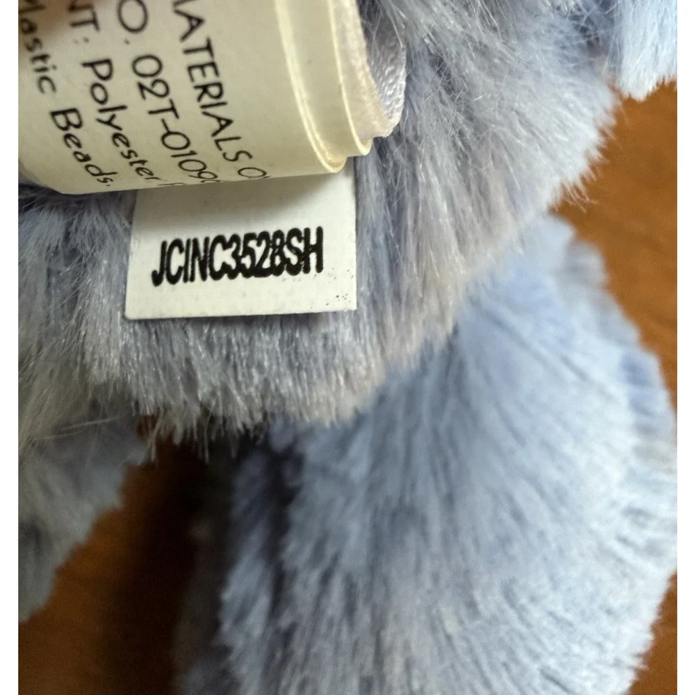 Retired Jellycat Junglie Bunglie Blue Elephant Shaggy Plush